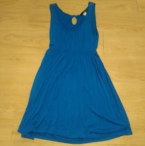 Espresso blue green sun dress
